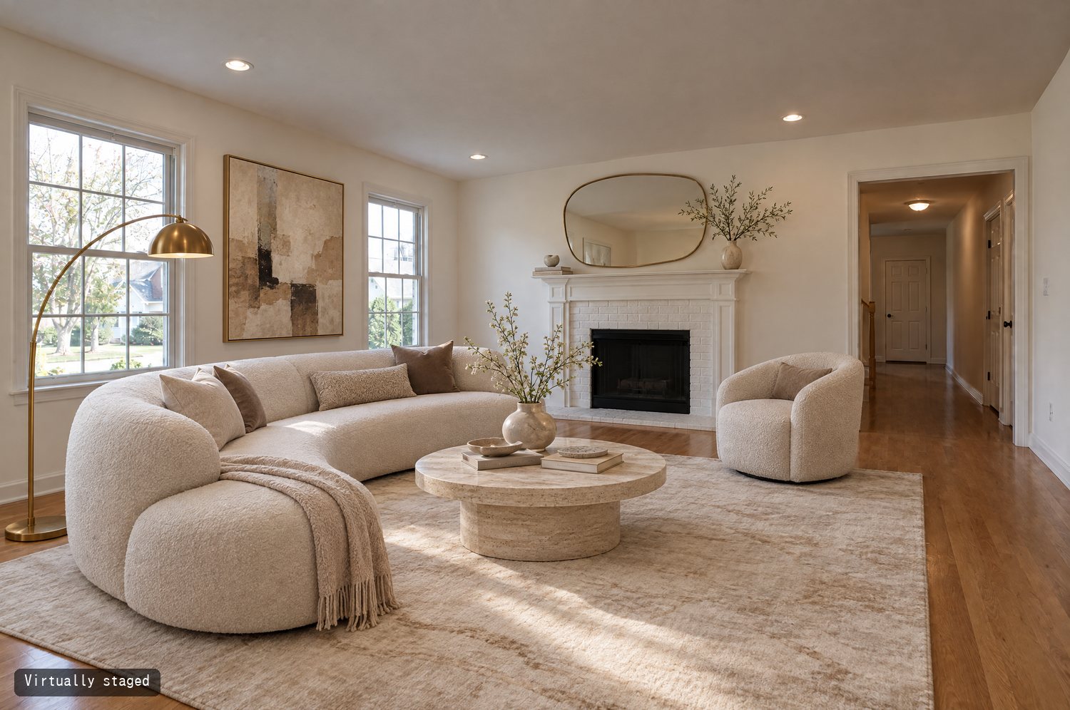 Living room, Luxury, virtually staged