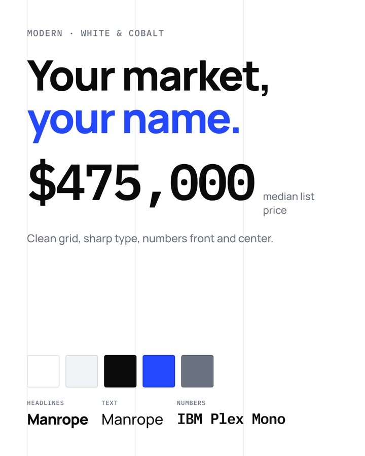 Modern style, White & Cobalt