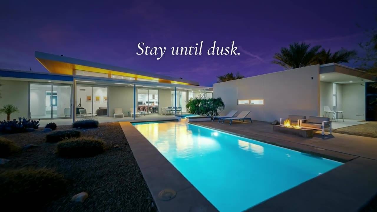 Mid-century modern with pool · Palm Springs, still from the film
