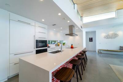 Photo 3: white kitchen with island